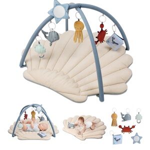 Blissful Diary Shell Baby Baby Play Gym Activity Mat Tummy Time Soft